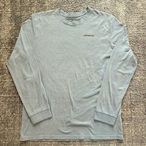 Patagonia Responsibili-Tee Flying Fish Trident Long Sleeve Shirt Mens Large